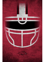 Arkansas Razorbacks Ghost Helmet 17x26