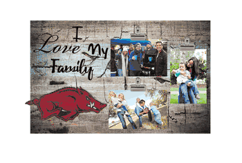 Arkansas Razorbacks I Love my Family Clip Frame