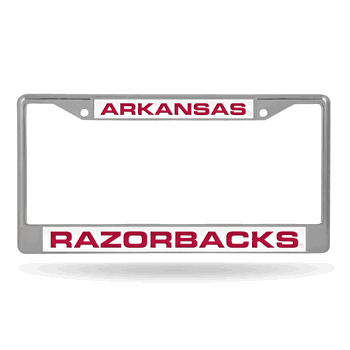 Arkansas Razorbacks Laser Chrome Frame