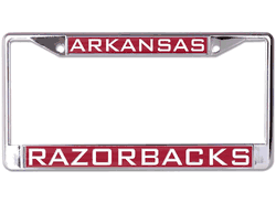 Arkansas Razorbacks License Plate Frame - Inlaid