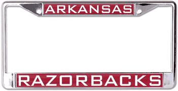 Arkansas Razorbacks License Plate Frame - Inlaid