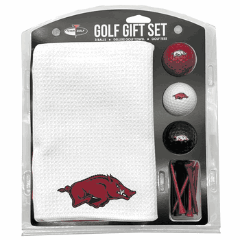 Arkansas Razorbacks Microfiber Towel Gift Set - 16 x 40 (White)