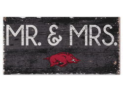 Arkansas Razorbacks Mr & Mrs Sign