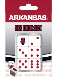Arkansas Razorbacks NCAA Dice Set