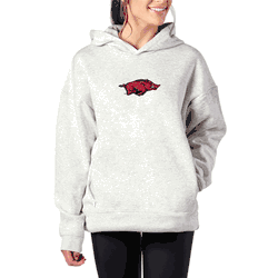 Arkansas Razorbacks NCAA Kadi Hoodie with Zipper Pockets Heather Grey Small