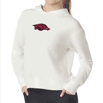 Arkansas Razorbacks NCAA Kadi Waffle Hoodie Coconut Cream Small