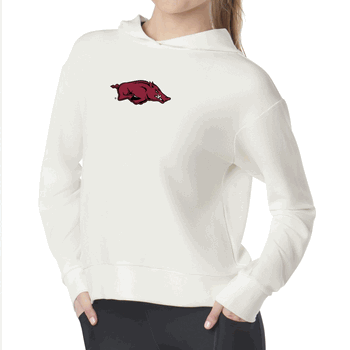 Arkansas Razorbacks NCAA Kadi Waffle Hoodie Coconut Cream XXL