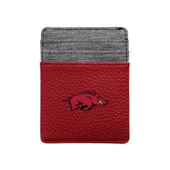 Arkansas Razorbacks Pebble Front Pocket Wallet Dark Red