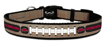 Arkansas Razorbacks Pet Collar Reflective Football Size Large CO