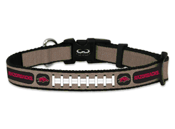 Arkansas Razorbacks Pet Collar Reflective Football Size Small CO
