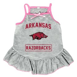 Arkansas Razorbacks Pet Dress Grey Type Large