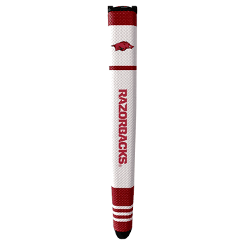 Arkansas Razorbacks Putter Grip (White with colored stripes)