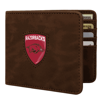 Arkansas Razorbacks Shield Wallet - Brown