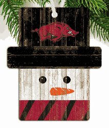 Arkansas Razorbacks Snowman Ornament