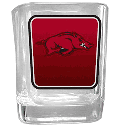 Arkansas Razorbacks Square Glass Shot Glass