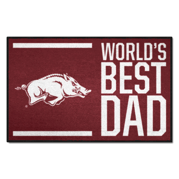Arkansas Razorbacks Starter Mat Accent Rug - 19in. x 30in. World's Best Dad Starter Mat
