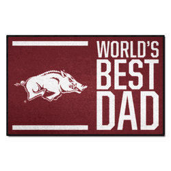 Arkansas Razorbacks Starter Mat Accent Rug - 19in. x 30in. World's Best Dad Starter Mat
