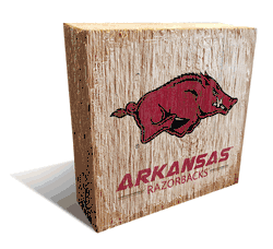 Arkansas Razorbacks Team Logo Block 6X6