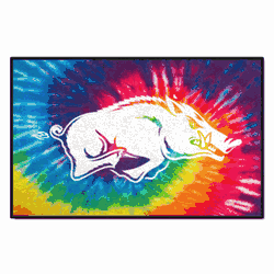 Arkansas Razorbacks Tie Dye Starter Mat Accent Rug - 19in. x 30in.