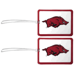 Arkansas Razorbacks Vinyl Luggage Tag, 2pk