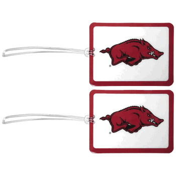 Arkansas Razorbacks Vinyl Luggage Tag, 2pk