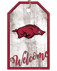 Arkansas Razorbacks Welcome Team Tag 11x19 Sign