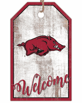 Arkansas Razorbacks Welcome Team Tag 11x19 Sign