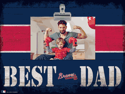 Atlanta Braves 10" x 8" Best Dad with Stripe Clip Frame