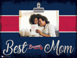Atlanta Braves 10" x 8" Best Mom with Stripe Clip Frame
