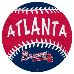 Atlanta Braves 12" Baseball Cutout Sign with City Name