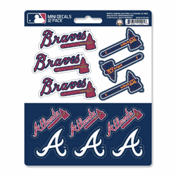 Atlanta Braves 12 Count Mini Decal Sticker Pack