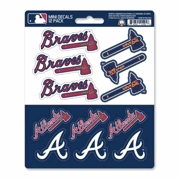 Atlanta Braves 12 Count Mini Decal Sticker Pack