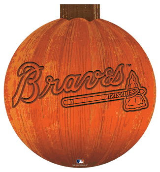 Atlanta Braves 12 in. Halloween Pumpkin Sign