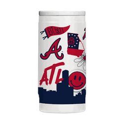 Atlanta Braves 12oz Native Powdercoat SlimCan Coolie