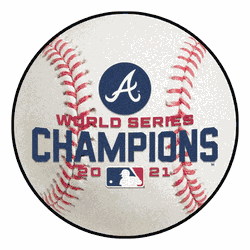 Atlanta Braves 2021 MLB World Series Champions Baseball Rug - 27in. Diameter