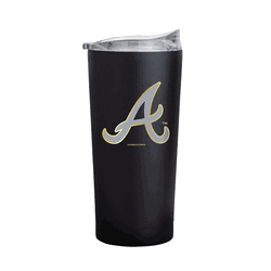 Atlanta Braves 20oz Foil Black Powder Coat Tumbler