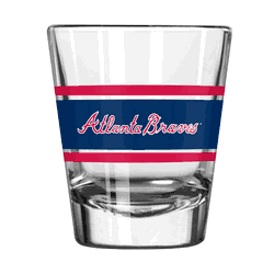Atlanta Braves 2oz Stripe Shot Glass