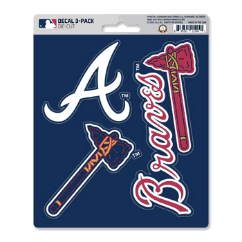 Atlanta Braves 3 Piece Decal Sticker Set