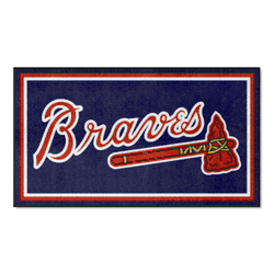 Atlanta Braves 3ft. x 5ft. Plush Area Rug "Braves" Logo