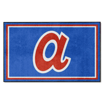 Atlanta Braves 4ft. x 6ft. Plush Area Rug 1974 Retro Logo