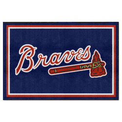 Atlanta Braves 5ft. x 8 ft. Plush Area Rug "Braves" Logo