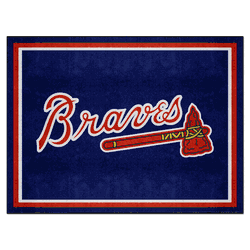 Atlanta Braves 8ft. x 10 ft. Plush Area Rug "Braves" Logo