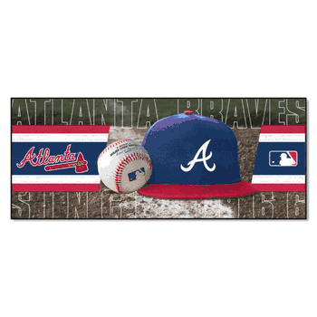 Atlanta Braves Baseball Runner Rug - 30in. x 72in.