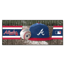 Atlanta Braves Baseball Runner Rug - 30in. x 72in.