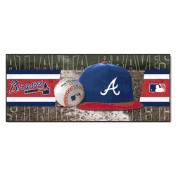 Atlanta Braves Baseball Runner Rug - 30in. x 72in.
