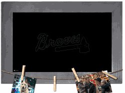 Atlanta Braves Blank Chalkboard with frame & clothespins 11x19 Sign