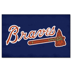 Atlanta Braves "Braves" Script Logo Ulti-Mat Rug - 5ft. x 8ft.