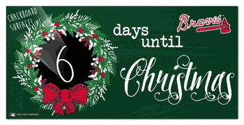Atlanta Braves Chalk Christmas Countdown 6x12 Sign
