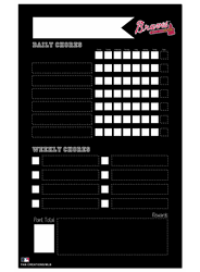 Atlanta Braves Chore Chalk Board 11x19 Sign