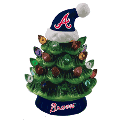 Atlanta Braves Christmas Tree 4 Inch LED Tabletop
